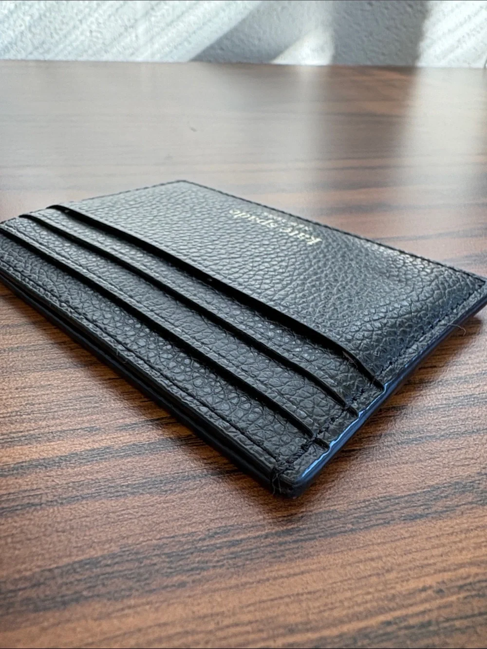 Kate spade New York Black Pebbled Leather Card Holder
